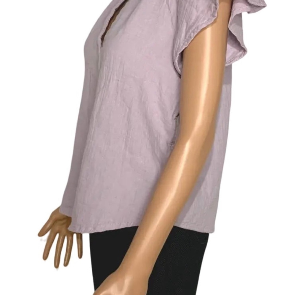 Universal Thread Short Sleeve Flutter Top Women's Lavender 100% Cotton size 1X - Picture 3 of 6